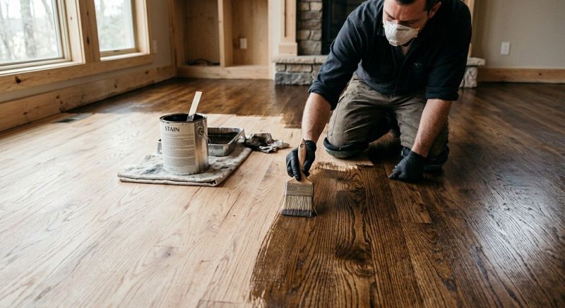 Oak Floor Staining in Kansas City, KS